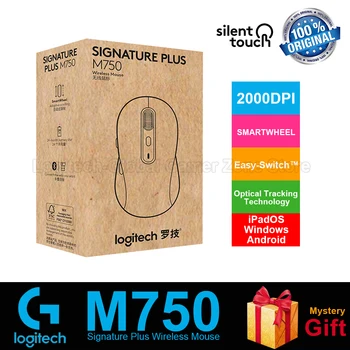 Logitech M750 החתימה בתוספת עכבר אלחוטי עם ו2000DPI Bluetooth SilentTouch SmartWheel קל-Switch™ Logi בולט במקלט ה-USB