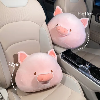 Universal Cartoon חזיר רכב משענת הראש לצוואר כרית המושב כרית מותנית של בעלי חיים חמודים נסיעות כרית לנשימה אביב קיץ המכונית ערכות