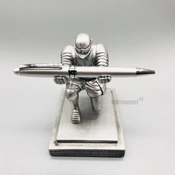 המנהל האמנותי אביר עט מושב שריון גיבור מחזיק עט כתיבה שולחן העבודה קישוטים קישוטים החבר מתנות