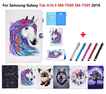 לוח Case For Samsung Galaxy Tab בן 10.5 במקרה 2018 לכסות Fundas עבור Galaxy Tab A10.5 T590 T595 SM-T590 SM-T595 Coque ילדים + עט