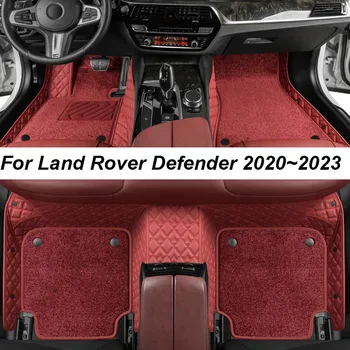 מותאם אישית יוקרה מחצלות עבור לנד רובר Defender 2020~2023 אין קמטים מחצלות רכב אביזרים הפנים החלפת חלקים סט מלא